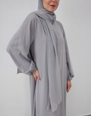 gri şallı namaz elbisesi 2