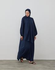 lacivert şallı namaz elbisesi 2