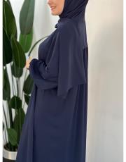 lacivert şallı namaz elbisesi 9