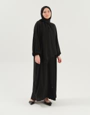 siyah şallı namaz elbisesi 3