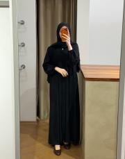siyah şallı namaz elbisesi 7