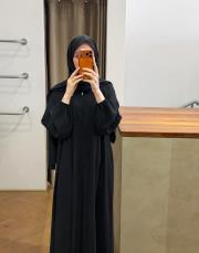 siyah şallı namaz elbisesi 8