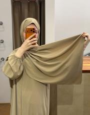 bej şallı namaz elbisesi 5