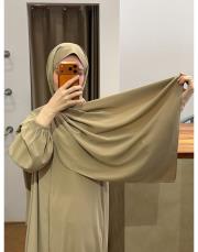 bej şallı namaz elbisesi 6