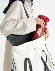 bordo nakış işlemeli silindir keseli seccade 3