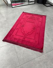 bordo deri astarlı peluş lüks seccade 2