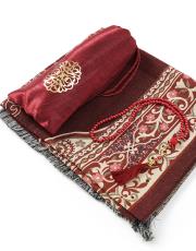 bordo baskılı silindir çantalı  seccade