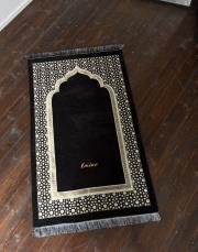 siyah isme özel seccade yaldız 2029 7