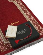 bordo isme özel  şönilseccade seti  yaldız 2029 2