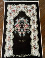 siyah isme özel şönil seccade seti  nilüfer 4